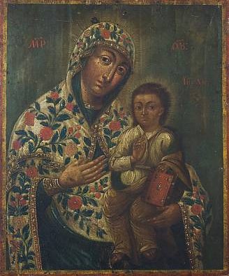 Icon of the Virgin Mary and Baby. Unknown author, the end of the XVIII century © artmuseumdp2011